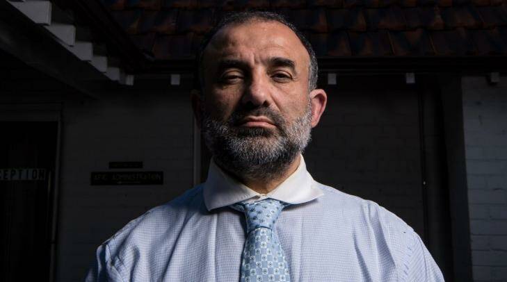 Keysar Trad at Zetland Mosque. The president of the Australian Federation of Islamic Councils has sought a second wife for decades. Photo: Wolter Peeters