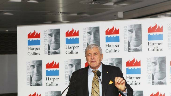 Kerry Stokes at the launch of a biography about his life. Photo: Peter Braig