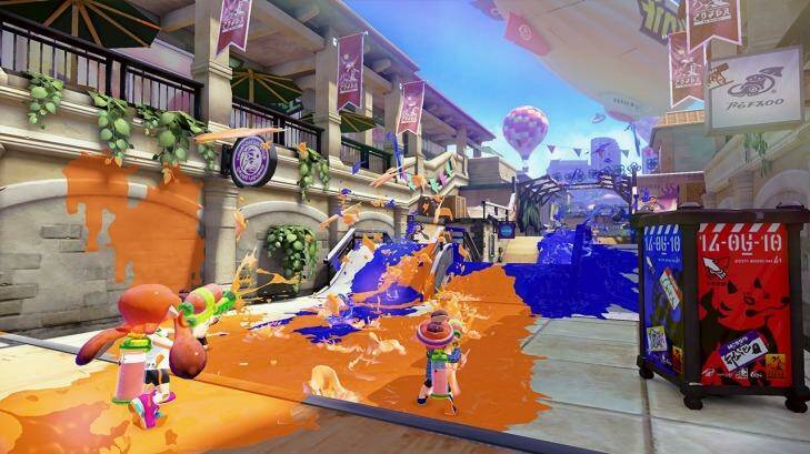 Painting the town blue (or orange) is the name of the game in <i>Splatoon</i>.