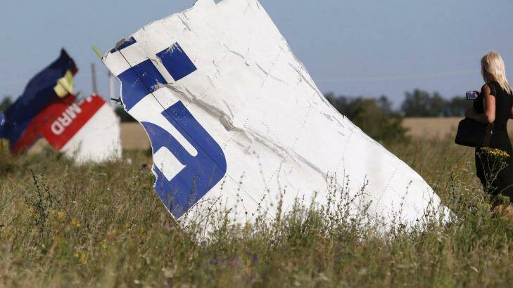 The wreckage of Malaysia Airlines flight MH17, believed to have been shot down by Ukraine separatists in July.