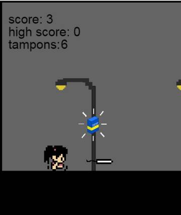 Tampon Run is a clever critique of violence and sexism. Photo: Screenshot