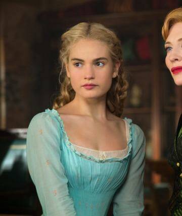 Lily James is Cinderella and Cate Blanchett is the Stepmother in Disney's "Cinderella". Photo: Jonathan Olley