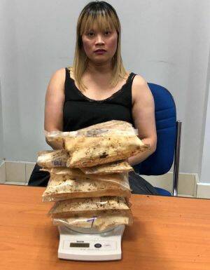 1814 grams of heroin were allegedly found in Ve Thi Tran's luggage Photo: Cambodia General Department of Immigration/Facebook
