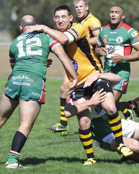 Group 9. Gundagai v Brothers. Blake Dunn and Damien Willis. Picture: Les Smith 