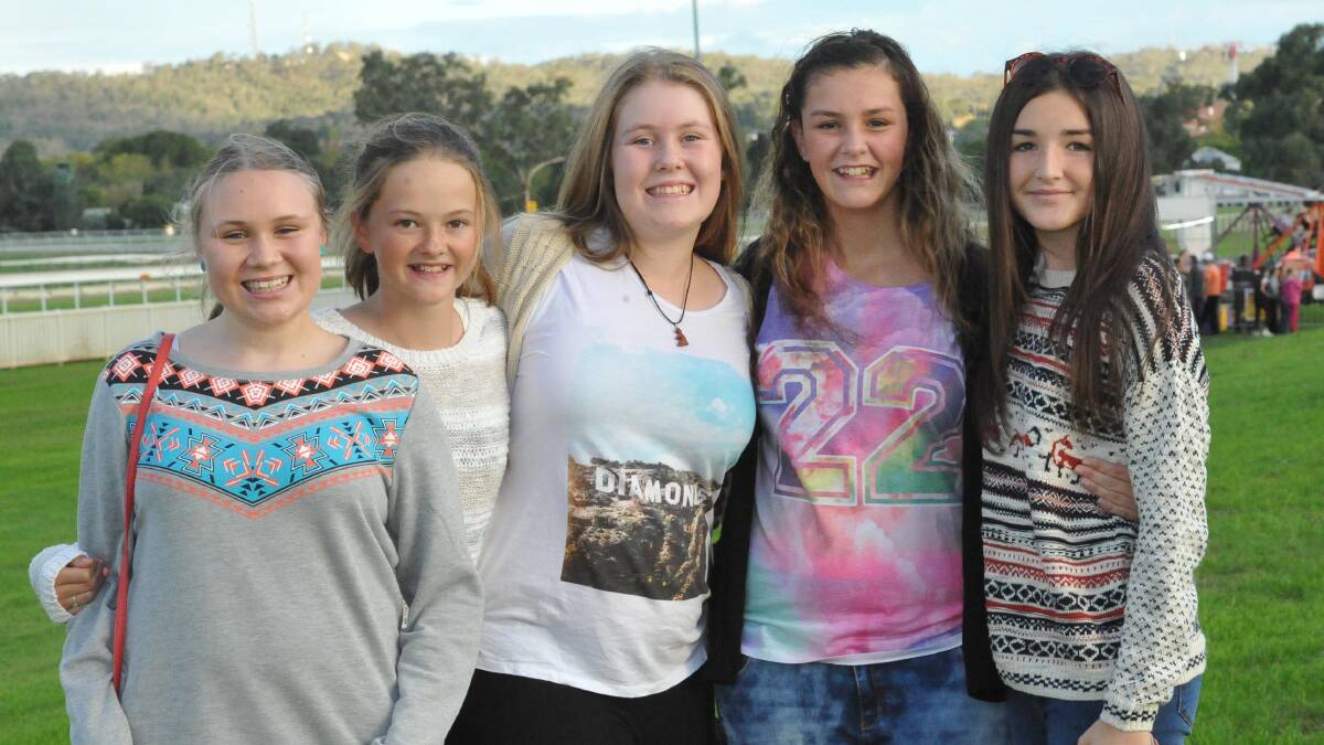 Kate Wood, 14, Sally Moore, 13, Claudia O'Reilly, 14, Brandi Jones, 15 and Kiara Pattison, 14. Picture: Laura Hardwick