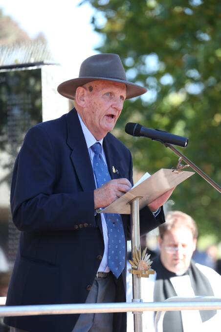 Anzac Day in Griffith. Terry Walsh. Picture: Anthony Stipo 