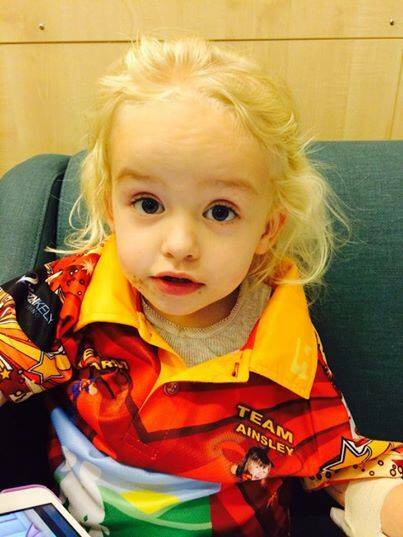 Brave Coby Davies, 2, will undergo months of chemotherapy after being diagnosed with Wilms' tumour.