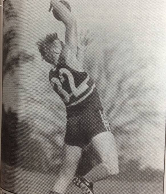 Turvey Park ruckman Ken Howe looked to take control of a high ball.