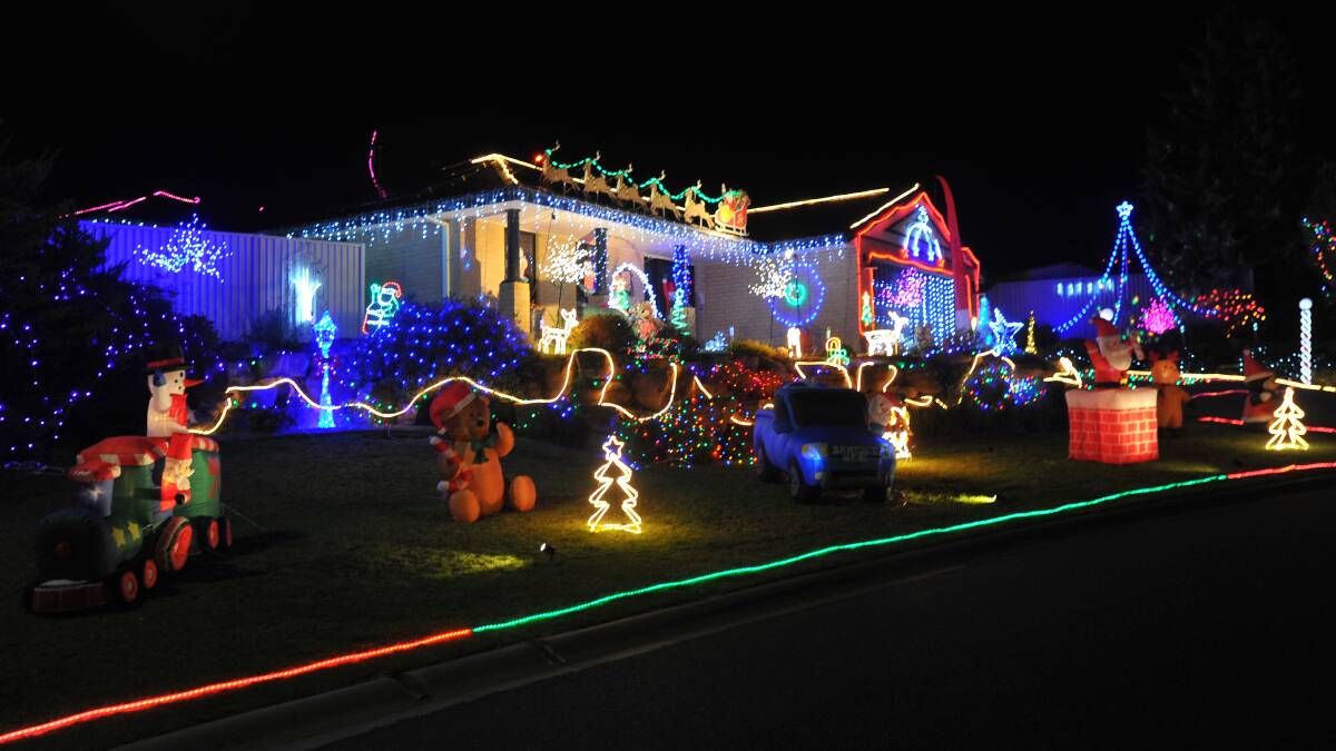Christmas lights at Lyndoch Place in Hilltop Estate in 2013. Picture: Addison Hamilton