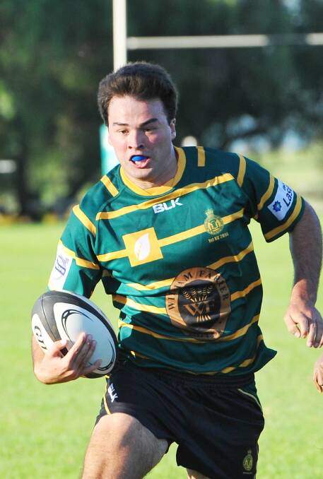 SIRU. Ag College v Griffith. Ag College's Jimmy Grimmet. Picture: Kieren L Tilly 