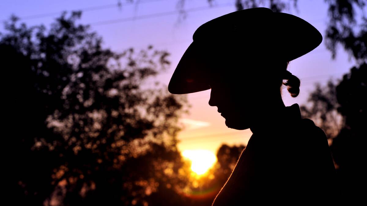 Dawn service at the war cemetery. Cadet Alice Quinn of the 219 Wagga Wagga army cadet unit was part of the catafalque party. Picture: Les Smith