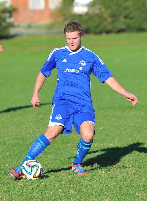 Wagga soccer. Tolland v Henwood Park. Tolland's Jason Cuttle. Picture: Kieren L Tilly 