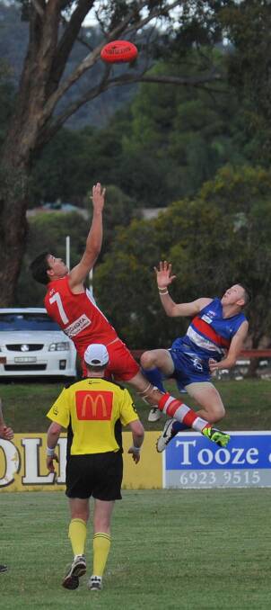 RFL. Griffith v Turvey Park. Turvey Park's Chase Grentell and Michael Griffiths. Picture: Laura Hardwick 