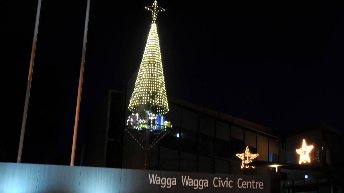 It's beginning to look a lot like Christmas at Wagga City Council. Picture: Michael Frogley