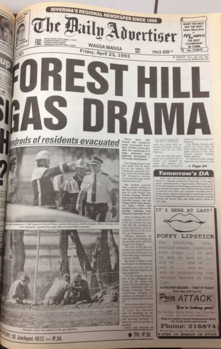 The front page of The Daily Advertiser on April 23, 1993.