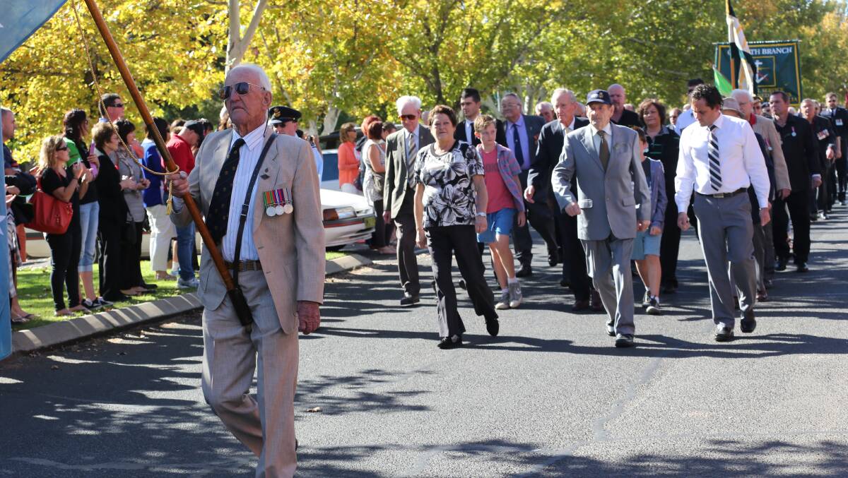 Anzac Day in Griffith. John Tarr. Picture: Anthony Stipo 