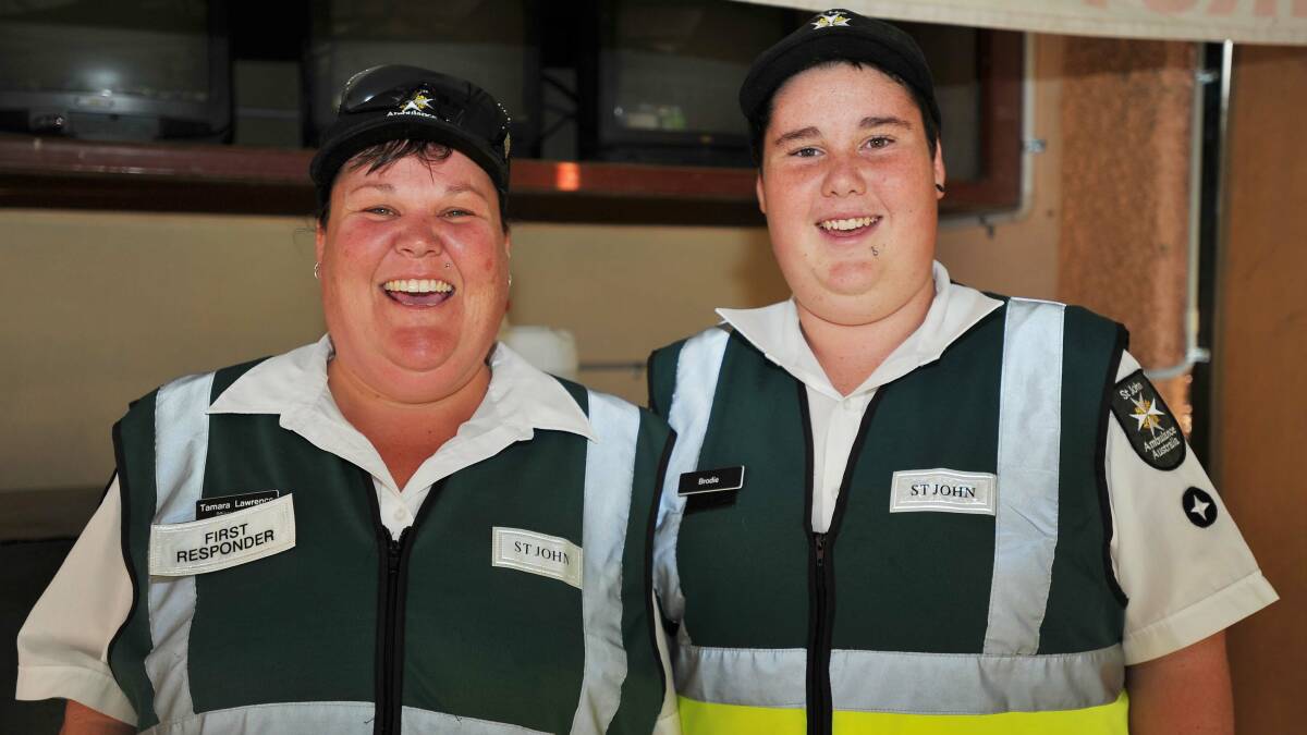 Mother and son, Tamara Lawrence and Brodie Lawrence, both in the St Johns Ambulance Service. Picture: Kieren L Tilly 