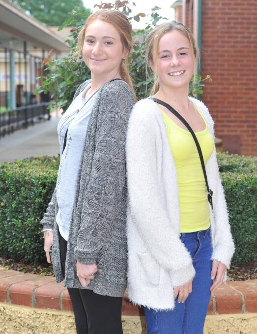 Tahleah Thompson and Georgie Boyle, both 13. Picture: Laura Hardwick