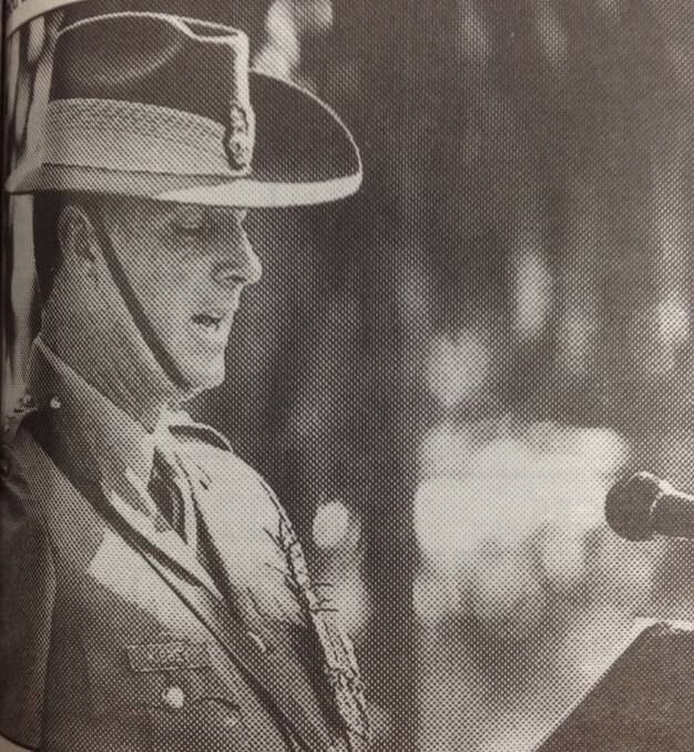 Commander of the Kapooka Military Area, Colonel David Kibbey, delivered the occasional address at the Anzac ceremony.