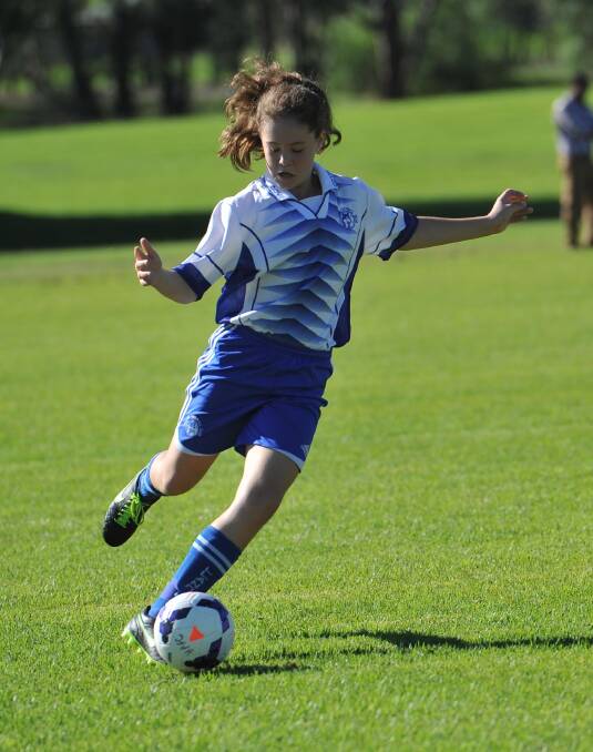 Junior soccer. Sophie Merry Lees, 11, from Tolland Cubs. Picture: Laura Hardwick 