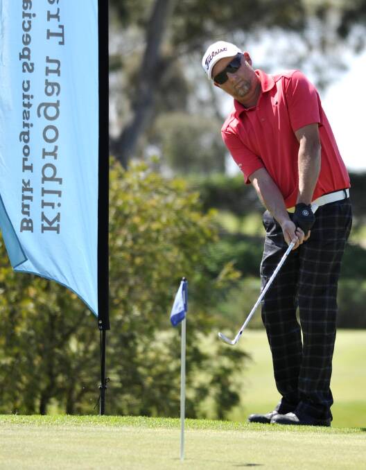DEFENDING CHAMPION: Wagga golfer Jarrod Meacham will be out to defend his title in the Wagga Country Club championships, starting this weekend. Picture: Les Smith