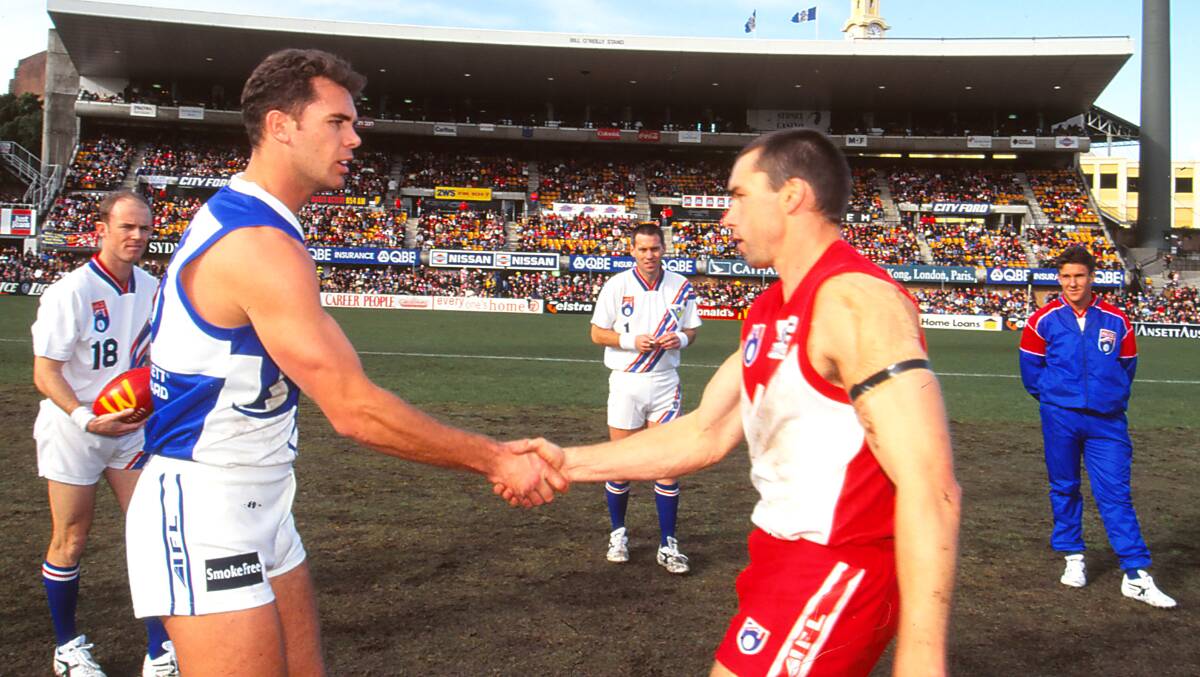 RIVERINA MEN: Wayne Carey and Paul Kelly were named captain and vice-captain of the Riverina AFL Team of the Century.