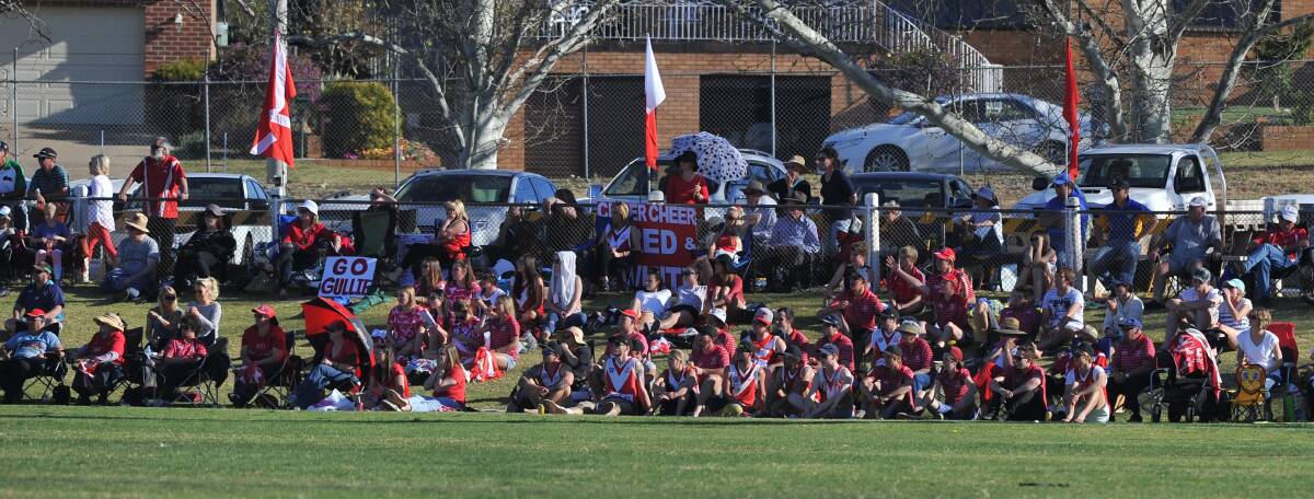 STRONG SUPPORT: The Collingullie-Ashmont-Kapooka faithful show their support on Riverina Football Netball League grand final day. Picture: Laura Hardwick