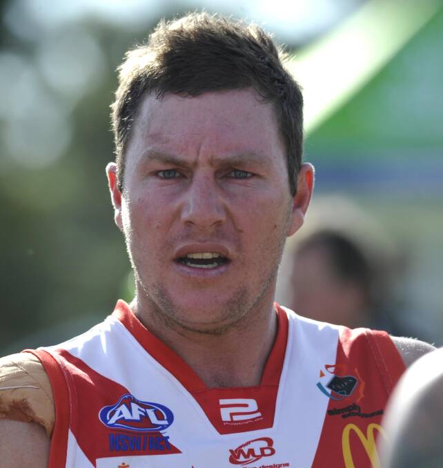MOVING FORWARD: Griffith coach Brandon Mathews is eyeing off finals for the Swans next year.