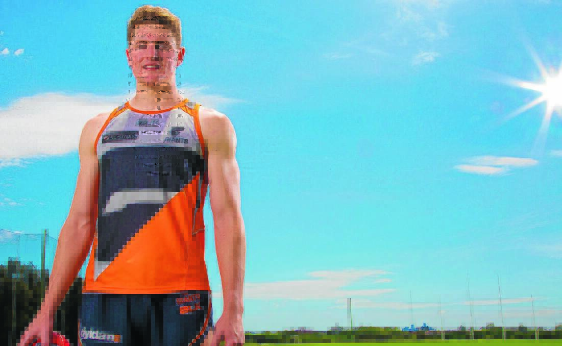 ULTIMATE EXPERIENCE: Leeton 17-year-old Jacob Hopper takes in his surrounding at Greater Western Sydney (GWS) training in Sydney on Friday. Picture: GWS Giants