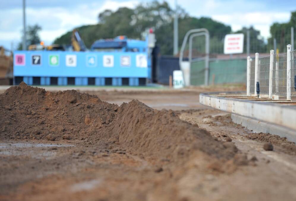 GROUNDWORK: The re-surfacing of Wagga greyhound racing track has been completed
