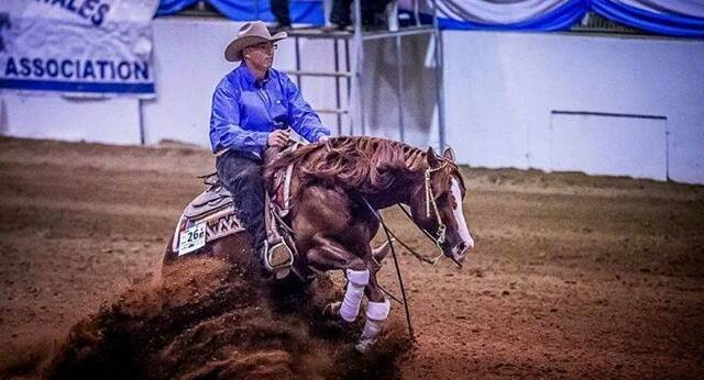 SPECTACULAR: Renowned horseman Stephen Mowbray will compete in a reining event in Wagga next month