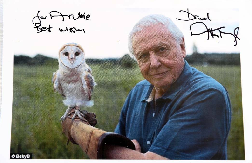 SURPRISE GIFT: Sir David Attenborough sent this signed picture to Wagga boy Archie Comerford, aged 6, after Archie wrote Sir David a thank-you letter.


