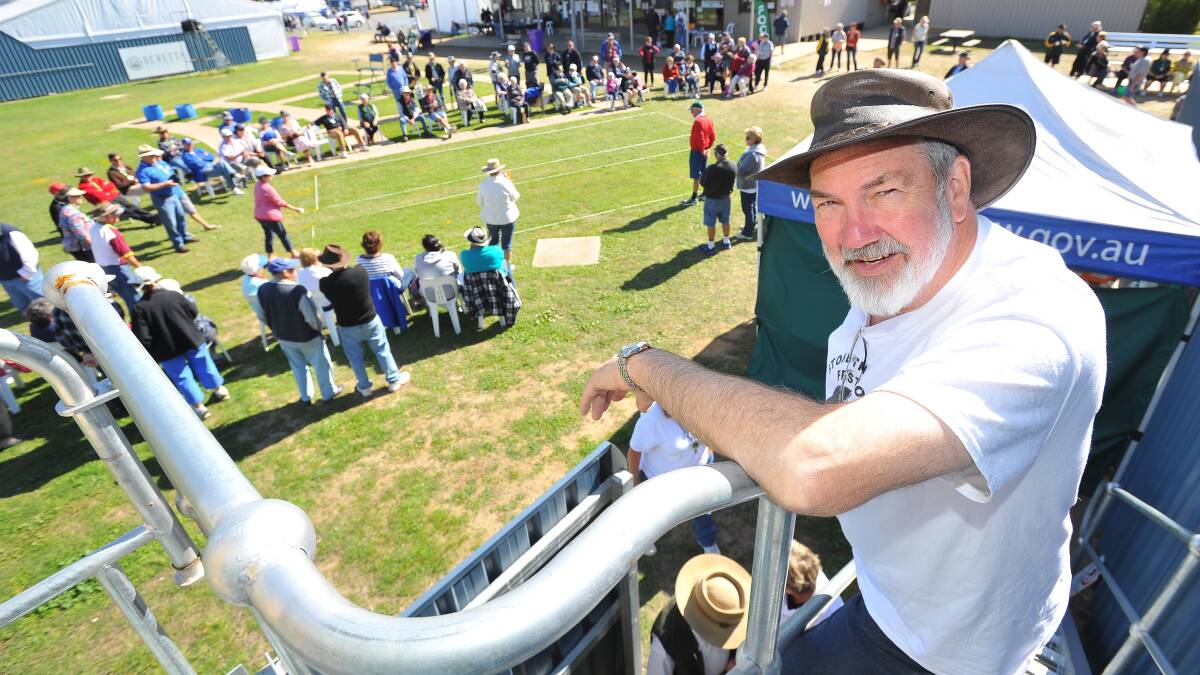 FEELING YOUNG: Stone the Crows organiser Grant Luhrs overlooks a game of disc bowls as the festival wraps up on Monday. Picture: Kieren L Tilly