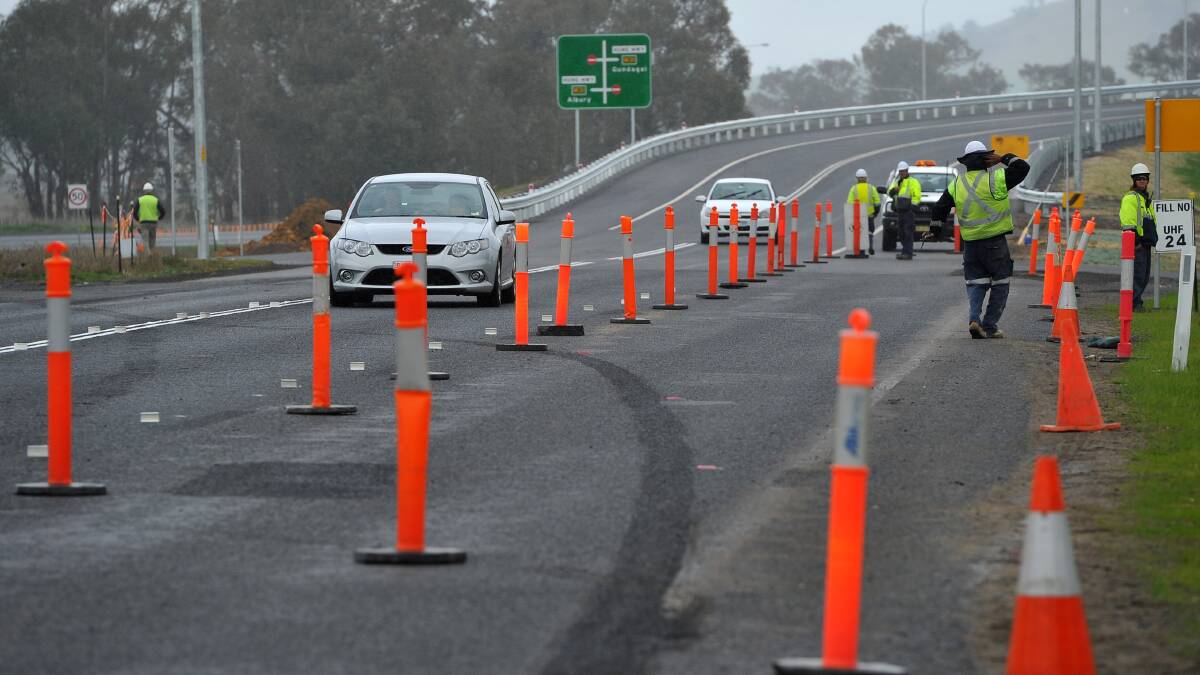 NO STOPPING: The opening of the Holbrook bypass last year. 