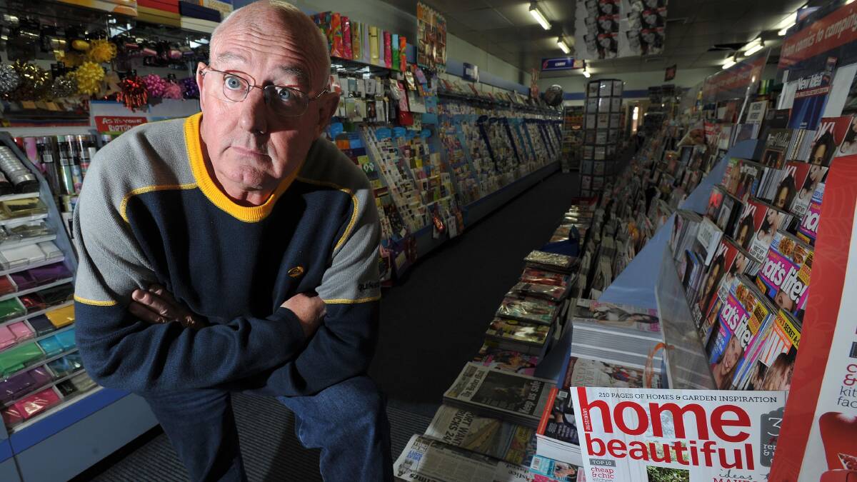 BIG CHALLENGE: Bill Williams, of the South Wagga Newsagency, is worried problem gambling could rise.