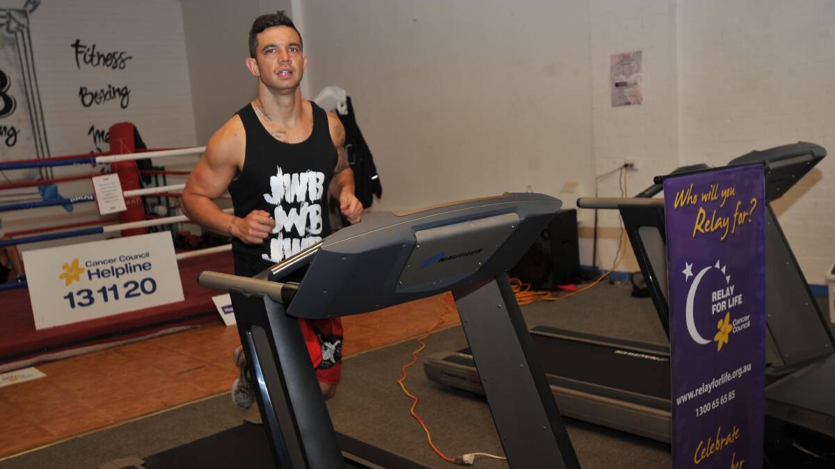 ENDURANCE: Joe Williams at a 24-hour treadmill run for the Cancer Council. Picture: Laura Hardwick