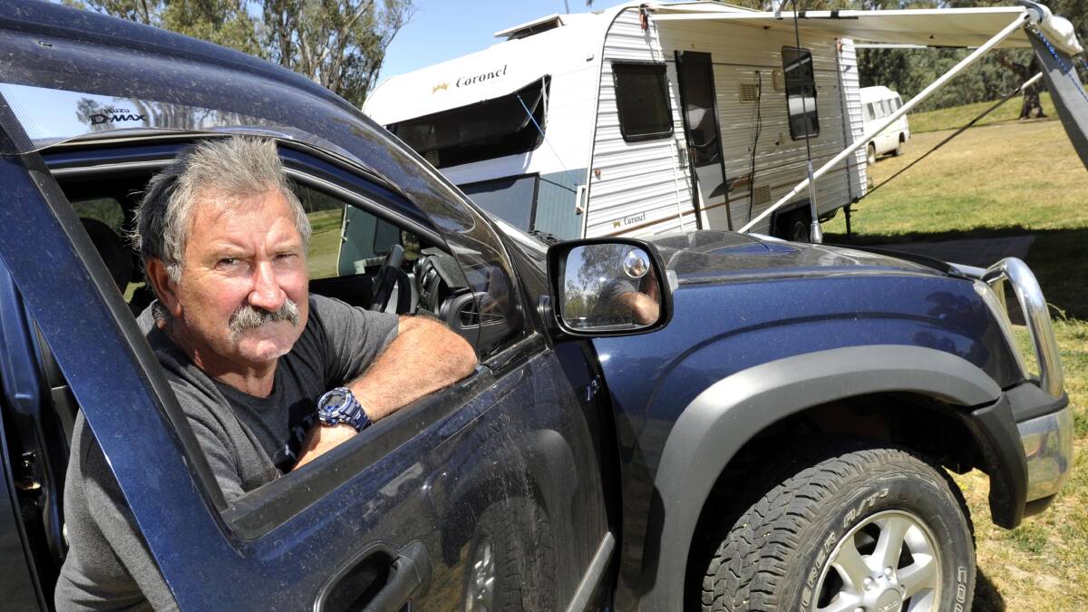 South Gipsland's Gary Plier believes Wagga is an RV and camping friendly town but says city parking could be improved for the transient tourists. Picture: Les Smith