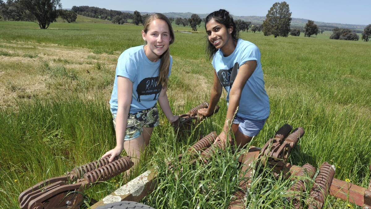 RAW co-convenors Lucy McMullen and Laavanya Aruneswaran partake in the weekend's activities that showed university health students the rewards of country living and advantages of working in rural health. Picture: Les Smith 
