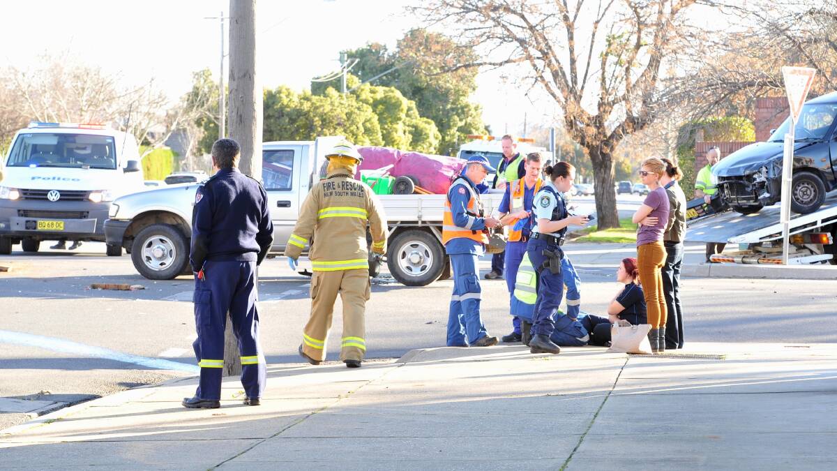 A three-vehicle crash at the Kincaid and Beckwith street intersection has prompted local concerns about the need for a roundabout. Picture: Laura Hardwick