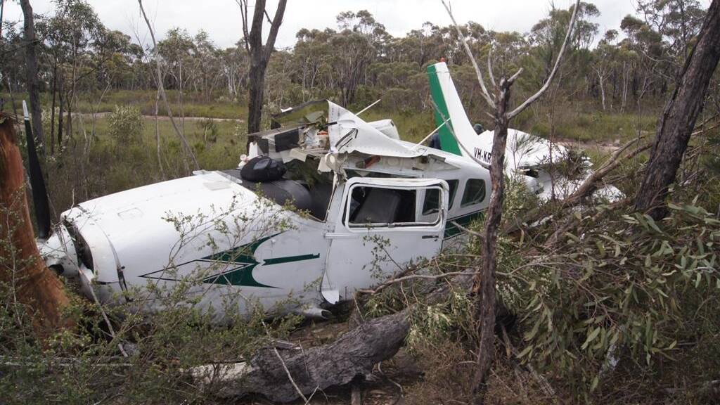 FACTS REVEALED: This Cessna 206 crashed into trees when the pilot conducted an emergency leading after the engine stopped, a report has detailed. Picture: Australia Transport Safety Bureau