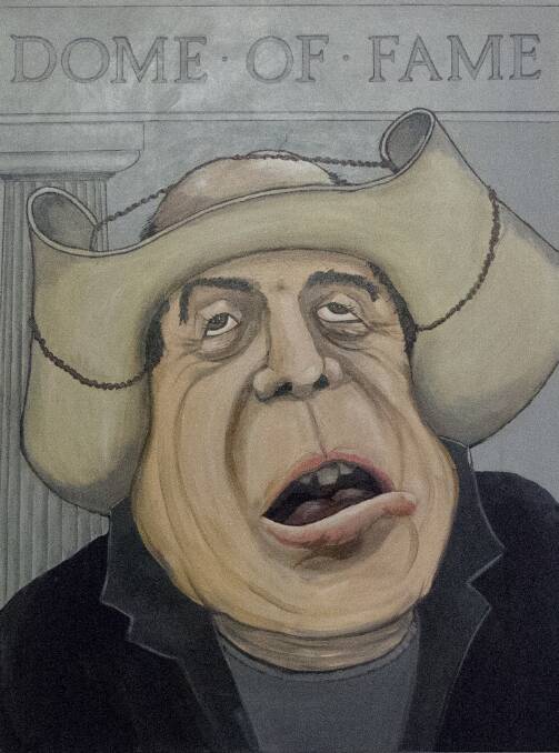 Finalist in the 2015 Bald Archy prize Dur (Molly Meldrum) by Brisbane artist Ed McMahon will be part of the exhibition in Wagga in late August.