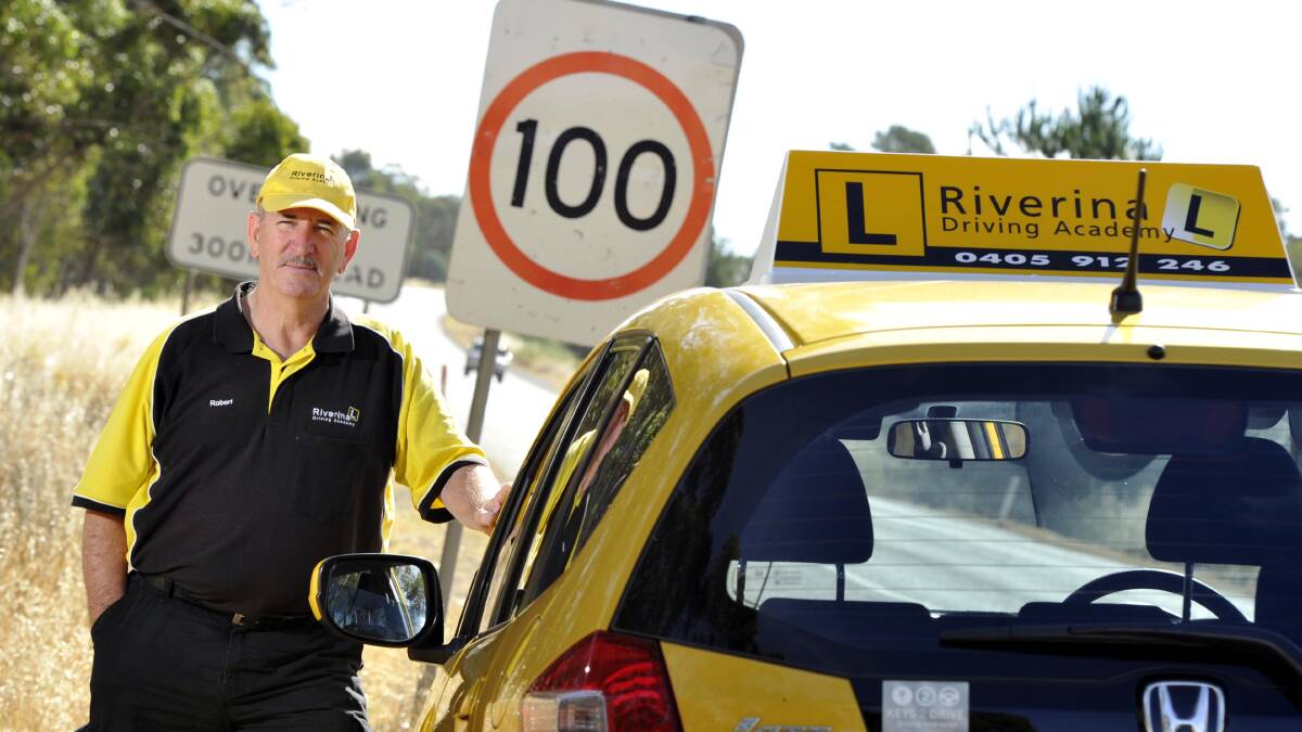 Riverina Driving Academy owner Robert Buckley is in favour of raising the speed limit on the Hume Highway to 130km/h. Picture: Les Smith