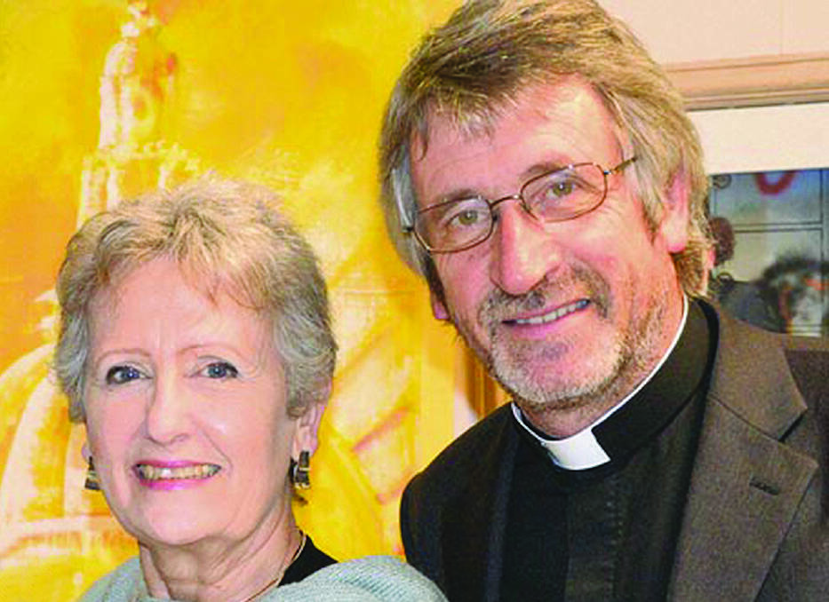 Newly-elected Bishop of Riverina Rob Gillion (right) with his wife Janine.