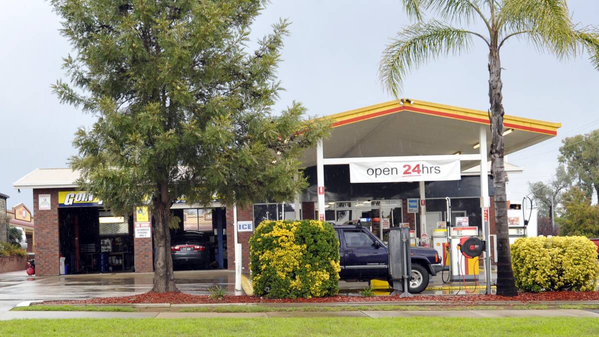 This Tolland service station was held up for the second time in two months early on Wednesday morning. Picture: Les Smith