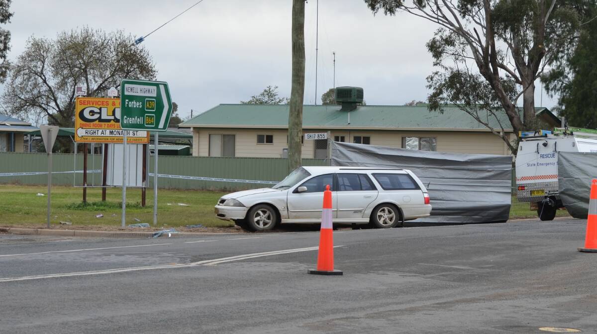 A man died as a result of a two-car accident in Wyalong on Tuesday morning. Picture: West Wyalong Advocate