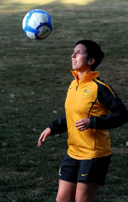 FOCUS: Matildas midfielder Sally Shipard in training for the Women's World Cup in 2011. 
