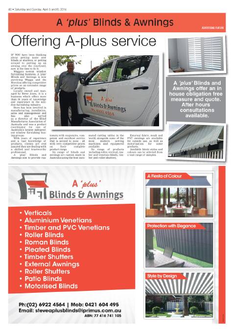 A 'plus' Blinds & Awnings