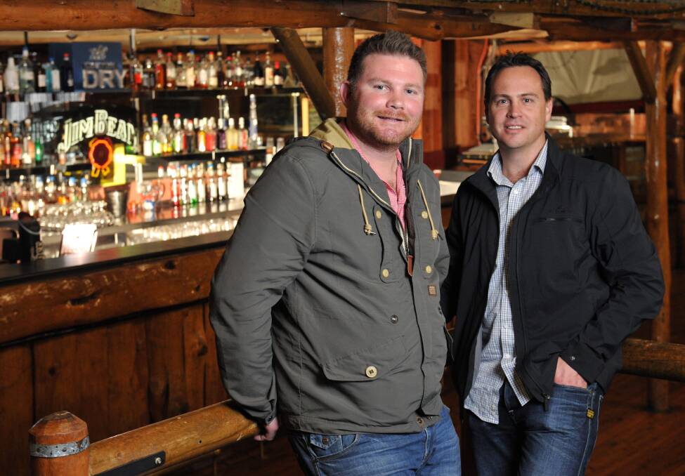 CAPITAL IDEA: Craig Shearer (left) and Jason Sheather in the Saloon Bar of the Capita lEntertainment Centre. Picture: Michael Frogley