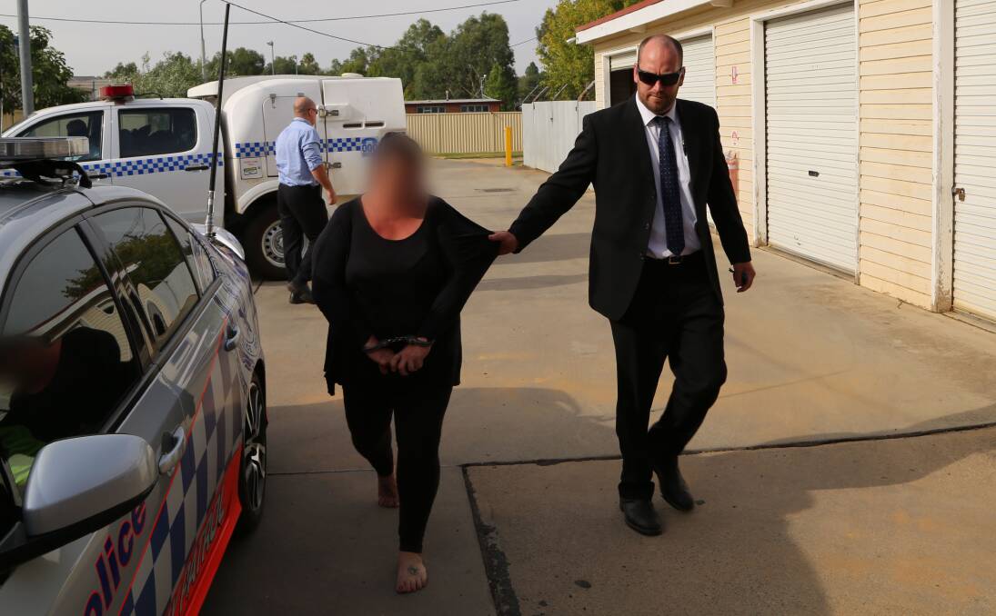 ARREST: Alison Jones after her arrest in February. Picture: NSW Police