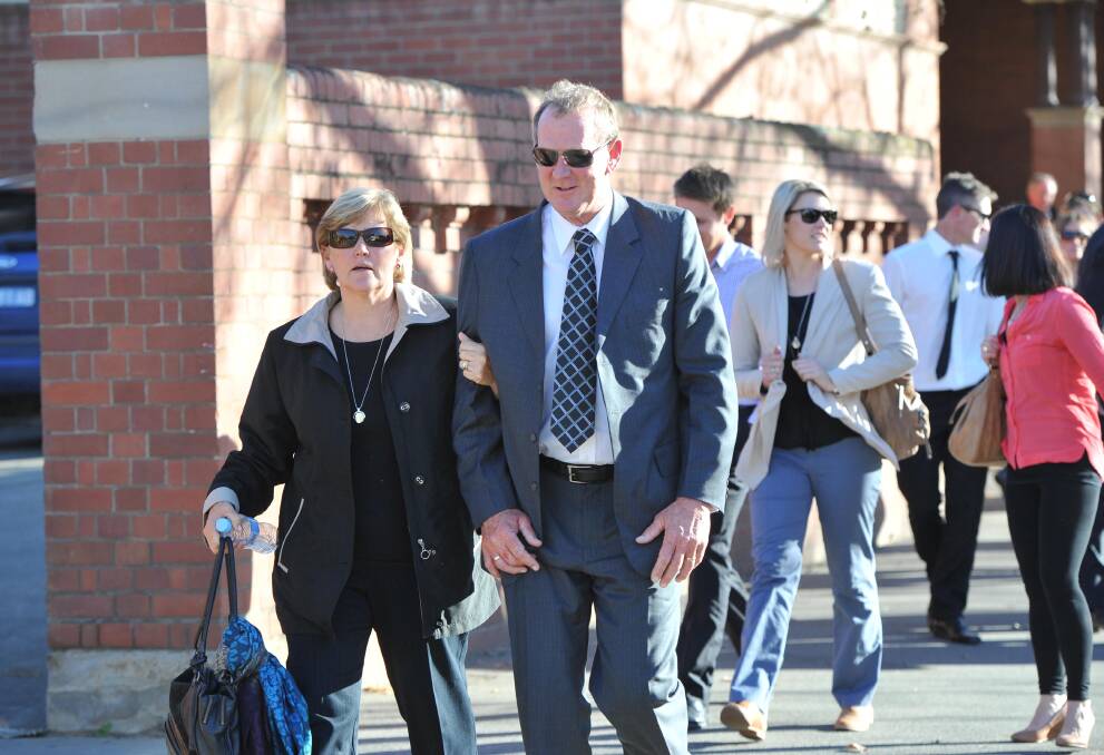 SUPPORTERS: More than a dozen people were in court yesterday to support disgraced former Riverina Water County Council general manager Gerald Pieper. Picture: Laura Hardwick